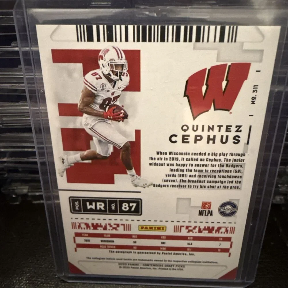 QUINTEZ CEPHUS 2020 CONTENDERS DRAFT PICKS DRAFT TICKET BLUE AUTO RC #311🔥